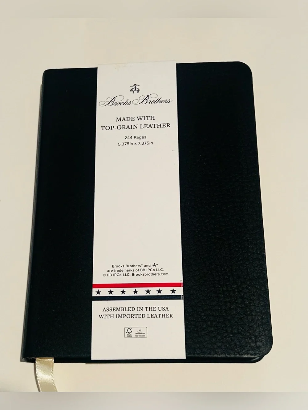New Embossed Leather Brooks Brothers Crown Fleece Journal 244 Leather Pages USA